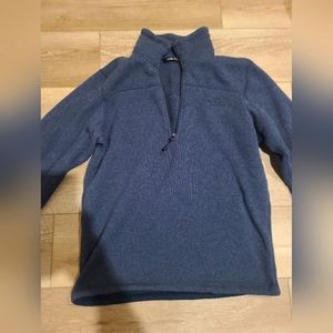 The North Face Quarter Zip 1/4 Men's Size Medium Fleece Navy Blue Sweater